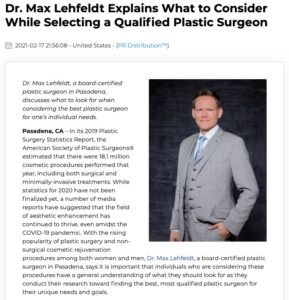 Dr. Max Lehfeldt of Teleos Plastic Surgery discusses how individuals can choose the best plastic surgeon for their needs and goals.